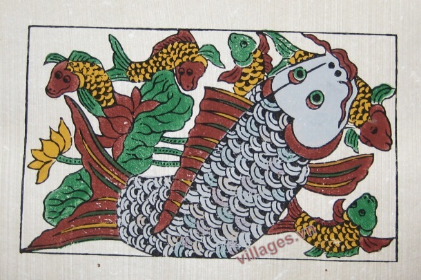 Tranh đông hồ cá đàn