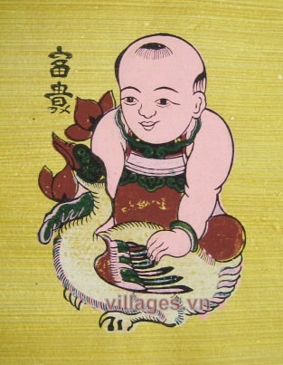 Tranh đông hồ phú quý