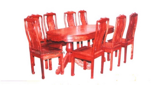 Đồ gỗ đồng kỵ: bộ bàn ăn loại to