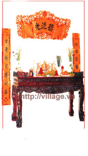 Sập thờ gỗ Hương Đồng Kỵ