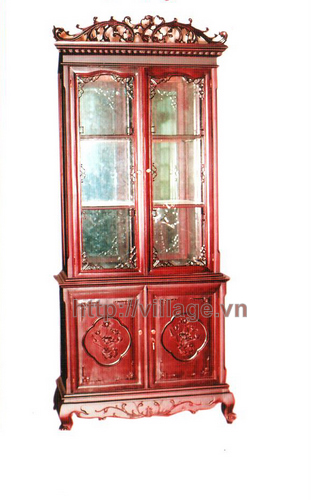 Tủ rượu hoa văn chạm thủ công