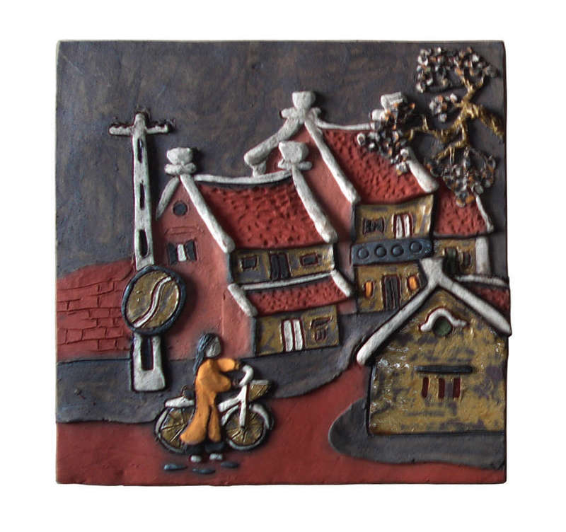 Tranh Hà Nội xưa, làng gốm Phù Lãng