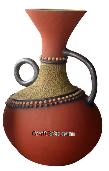 Lọ hoa có quai trang trí Phù Lãng