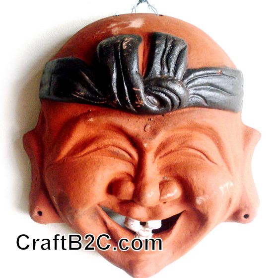 Mặt chú Tễu - Gốm Phù Lãng