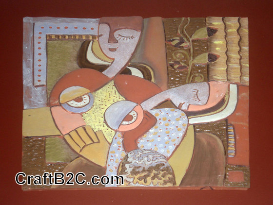 Tranh Bà mẹ và em bé