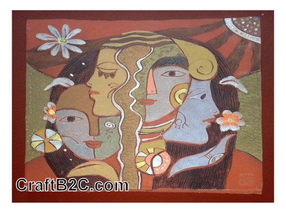 Tranh Bố Mẹ và Bé