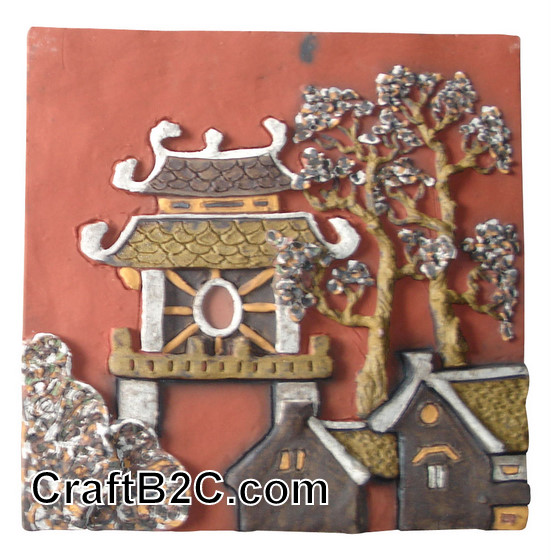 Tranh gốm: Khuê Vân Các