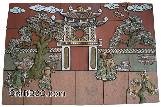 Tranh gốm Khuê Vân Các