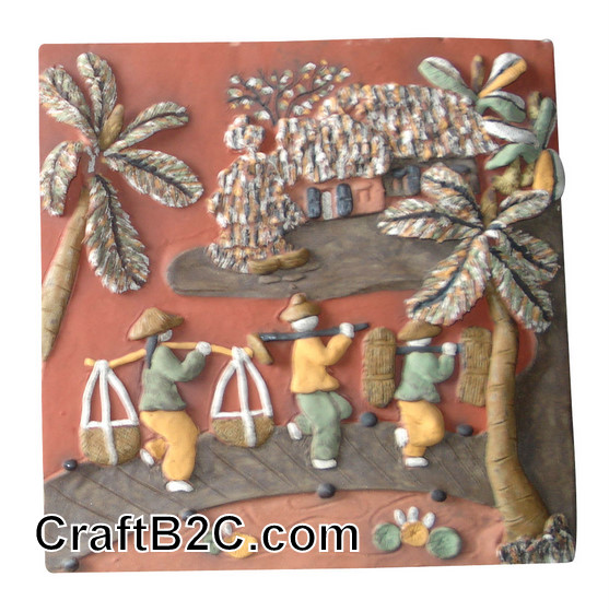 Tranh gốm Phù Lãng: Cầu tre