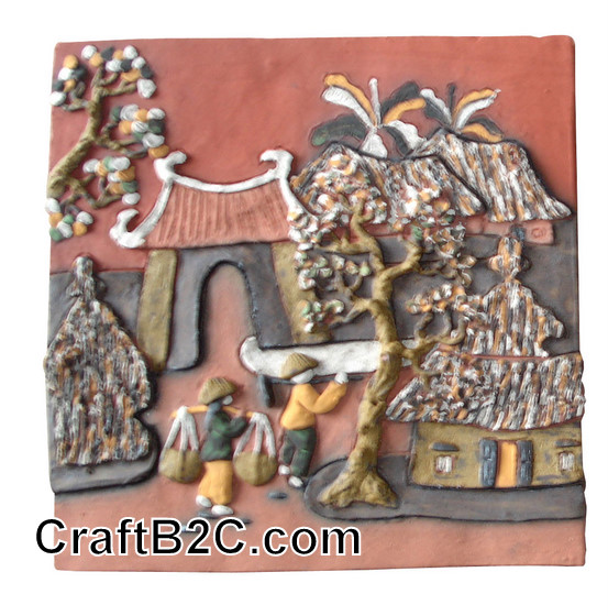 Tranh gốm Phù Lãng: Về nhà