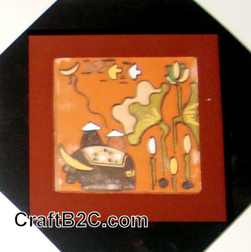 Tranh gốm trừu tượng Phù Lãng