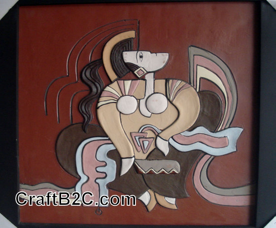 Tranh người phụ nữ Việt trong trang phục cổ xưa