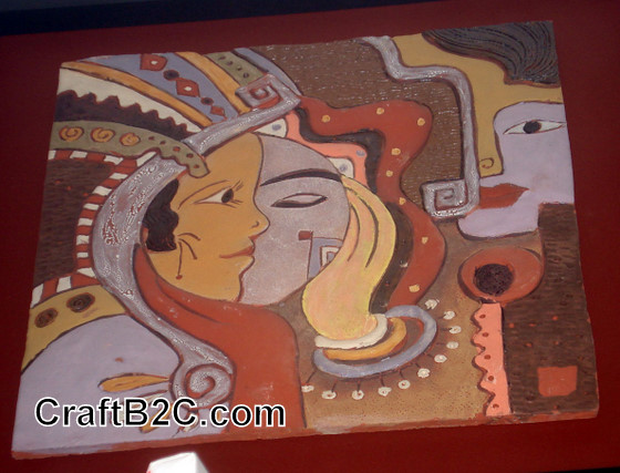 Tranh tình yêu - gốm Phù Lãng