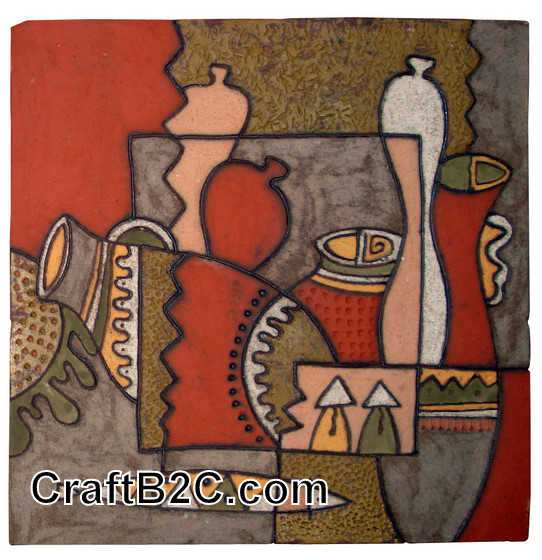 Tranh trừu tượng về cuộc sống làng Phù Lãng